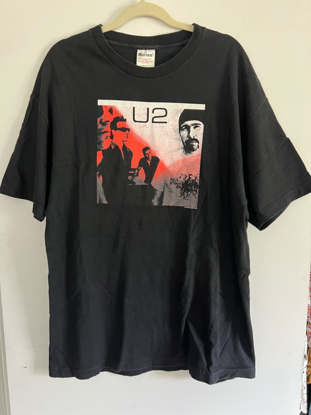 Vintage 2001 U2 The Goal is Elevation Graphic Black Men’s Band T-Shirt